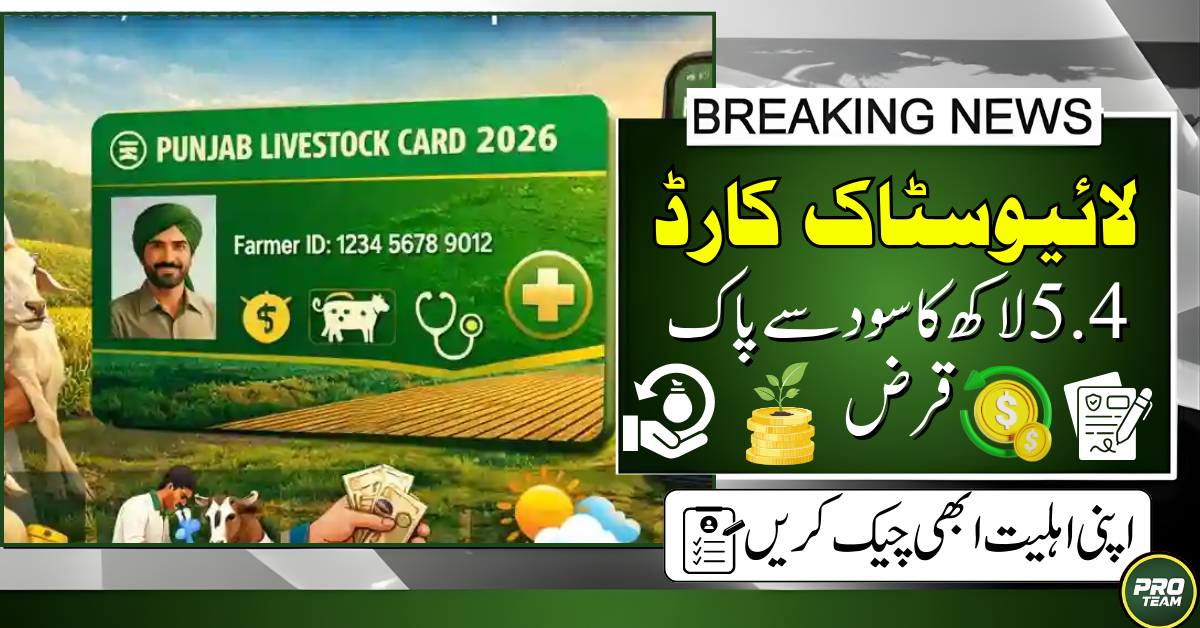 CM Punjab Livestock Card